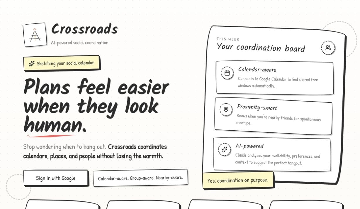 Crossroads supporting visual